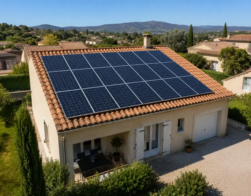Prime à l'autoconsommation panneaux solaires Gassin — aide financière de l'État
